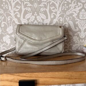 Tignanello Silver Crossbody w/ Silver Hardware Adjustable Strap
